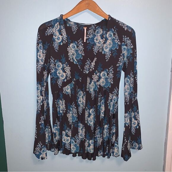 Free People Floral Tunic Size Small - Picture 1 of 5
